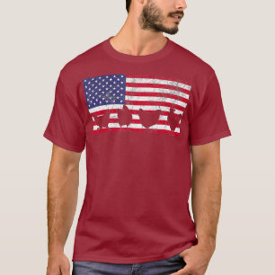 Camiseta Bandera estadounidense para el pollo de la camiset