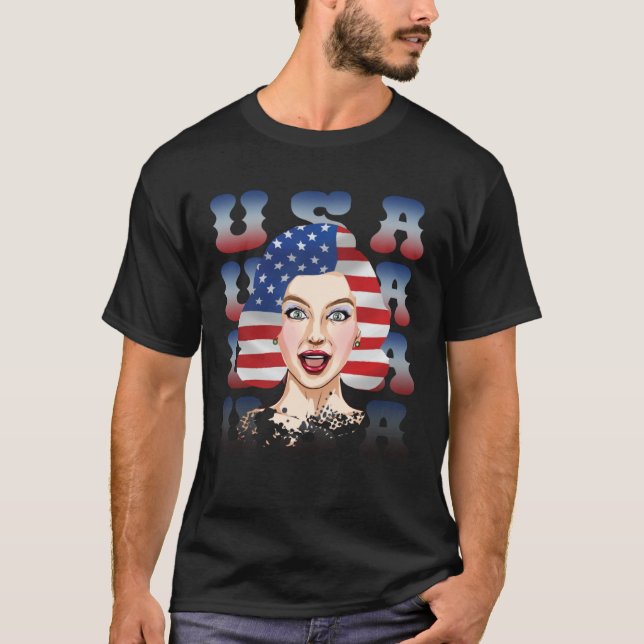 Camiseta Bandera estadounidense para orgullosos patriotas d (Anverso)