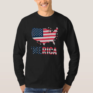 Camiseta Bandera Estadounidense Patriota América 4 De Julio