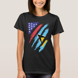 Camiseta Bandera Estadounidense Patriota de Corazón Crece d