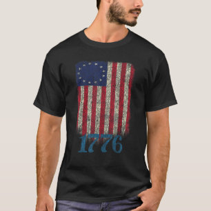 Camiseta Bandera estadounidense patriótica 1776 Betsy Ross 