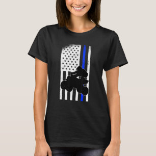 Camiseta Bandera Estadounidense Patriótica 4 Cuatro Ruedas 