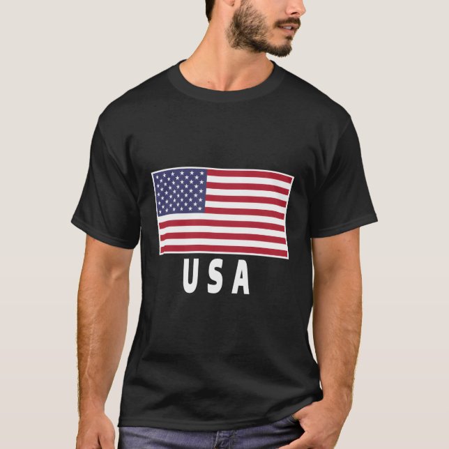 Camiseta Bandera Estadounidense Patriótica 4 De Julio Día D (Anverso)