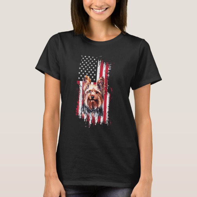 Camiseta Bandera estadounidense patriótica Art Yorkshire Te (Anverso)
