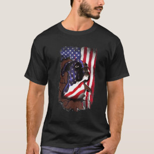 Camiseta Bandera Estadounidense Patriótica Boxer Perro Esta