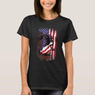 Camiseta Bandera Estadounidense Patriótica Boxer Perro Esta