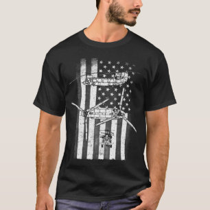 Camiseta Bandera estadounidense patriótica CH-47 Chinook He