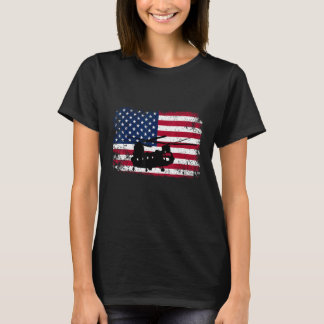 Camiseta Bandera estadounidense patriótica CH-47 Chinook He
