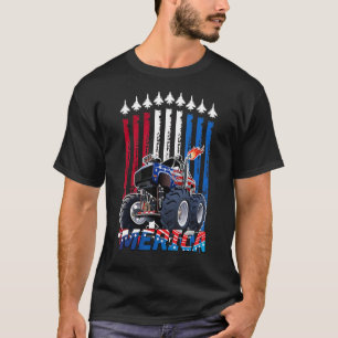 Camiseta Bandera estadounidense Patriótica del Camión del 4