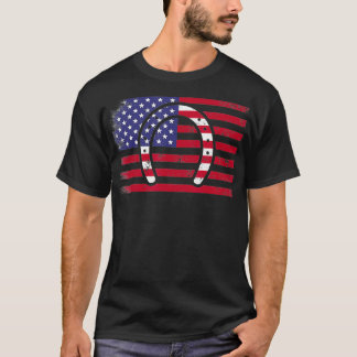 Camiseta Bandera Estadounidense Patriótica Del Herradura 4 