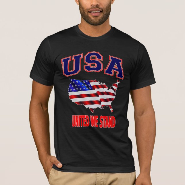 Camiseta Bandera estadounidense Patriótica Estados Unidos (Anverso)