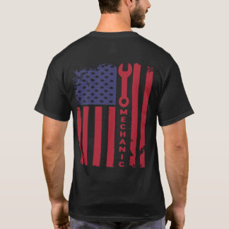 Camiseta Bandera estadounidense Patriótica Mecánica