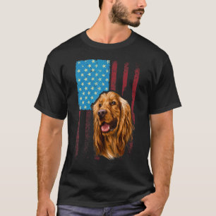 Camiseta Bandera Estadounidense Patriótica Perro Cocker Spa