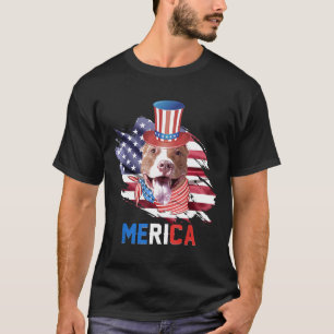 Camiseta Bandera estadounidense Patriótica Pitbull