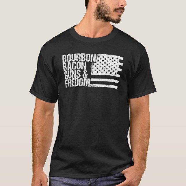 Camiseta Bandera estadounidense patriótica por la libertad  (Anverso)