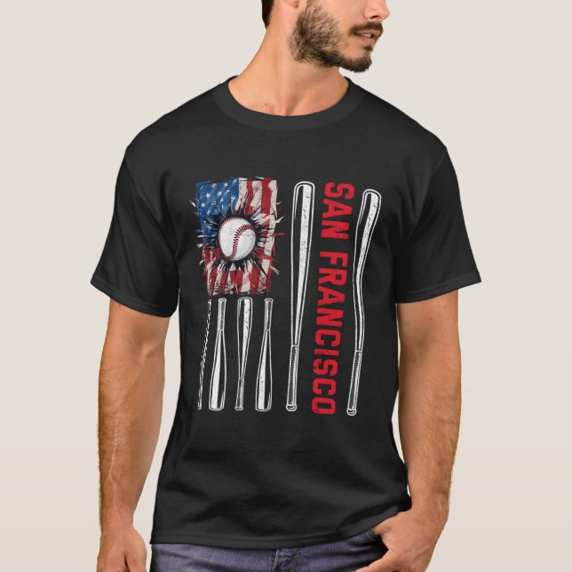 Camiseta Bandera estadounidense Patriótica San Francisco So (Anverso)