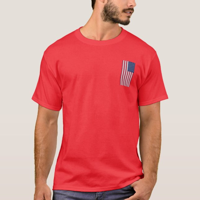Camiseta Bandera estadounidense patriótica verdadero deport (Anverso)