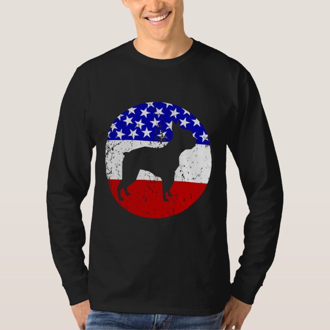 Camiseta Bandera estadounidense Perro del Territorio de Bos (Anverso)
