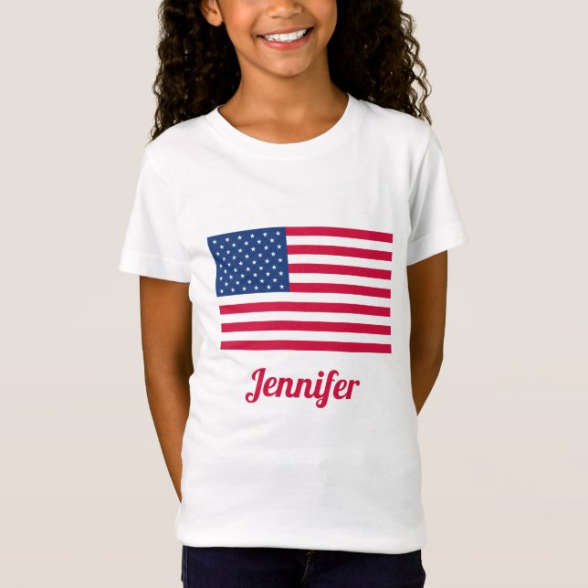 Camiseta Bandera estadounidense | Personalizado (Anverso)