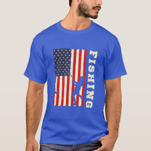 Camiseta Bandera estadounidense Pescador Patriótico de Pesc