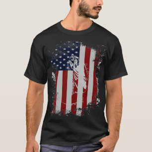 Camiseta Bandera Estadounidense Pescando Rod Fishman Regalo