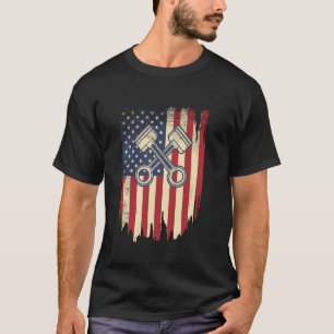 Camiseta Bandera estadounidense Piston Muscar para Mech Pat