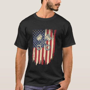 Camiseta Bandera estadounidense Piston Muscar para Mech Pat