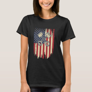Camiseta Bandera estadounidense Piston Muscar para Mech Pat