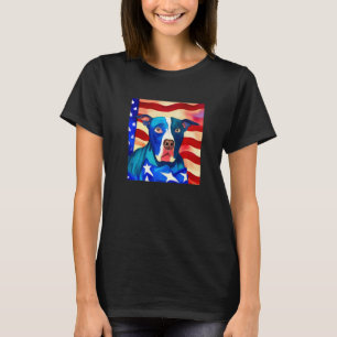 Camiseta Bandera estadounidense Pitbull Terrier Dog engendr