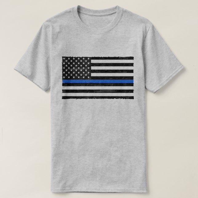 Camiseta Bandera estadounidense poco agresiva en la línea a (Diseño del anverso)