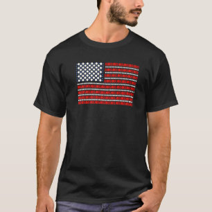 Camiseta Bandera estadounidense Polka Dot Patriótico USA In