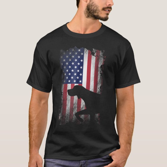 Camiseta Bandera estadounidense puntera alemana al descubie (Anverso)