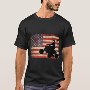 Camiseta Bandera estadounidense Quad Bike Four Wheeler Gift