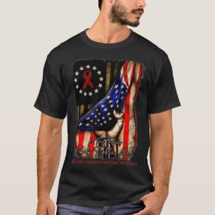Camiseta Bandera estadounidense que nadie lucha contra el h