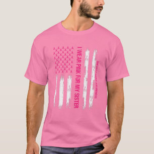Camiseta Bandera Estadounidense Que Uso Rosa Para Mi Herman