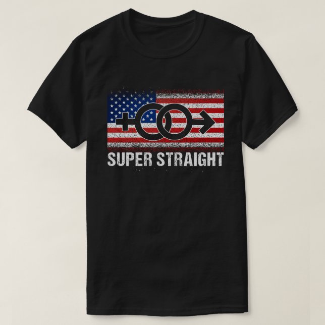 Camiseta Bandera estadounidense recta de la cena (Diseño del anverso)