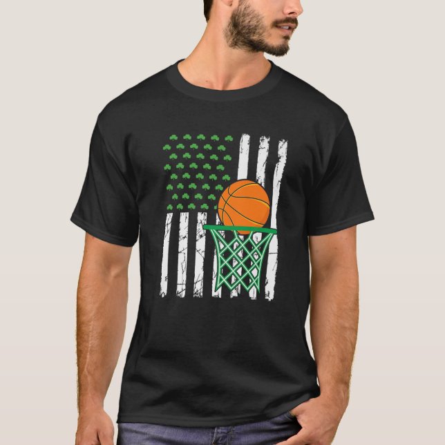 Camiseta Bandera estadounidense retro Basketball Sport St.  (Anverso)
