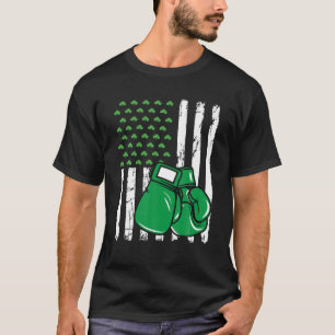 Camiseta Bandera estadounidense retro boxeo en deporte Día 