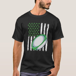 Camiseta Bandera estadounidense retro Rugby Sport Día de Sa