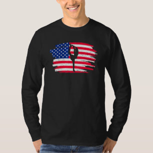 Camiseta Bandera Estadounidense Retro Vintage Patinaje Hiel