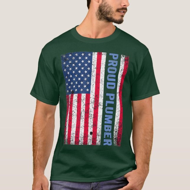 Camiseta Bandera estadounidense retro vintage Plumero Cuart (Anverso)