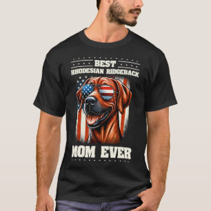 Camiseta Bandera Estadounidense Rhodesian Ridgeback 4 De Ju