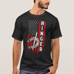 Camiseta Bandera estadounidense Ringer Horseshoe
