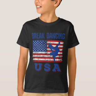 Camiseta Bandera Estadounidense Rompe Hip De Bboy