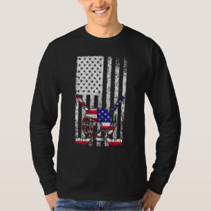 Camiseta Bandera Estadounidense Ropa De Hockey Sobre Hielo