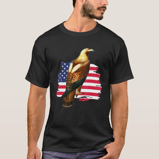 Camiseta Bandera estadounidense rota de Eagle Usa (Anverso)
