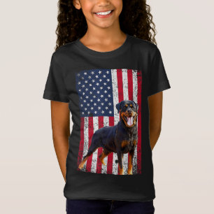 Camiseta Bandera estadounidense Rottweiler Dog Lover Gracio