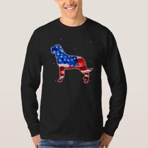 Camiseta Bandera Estadounidense Rottweiler Tie Dye Patrióti