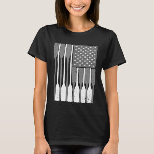 Camiseta Bandera Estadounidense Rowing Oar Cute US Row Crew