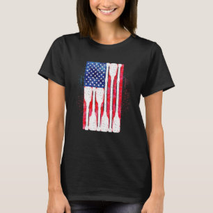Camiseta Bandera Estadounidense Rowing Oar Cute US Row Crew